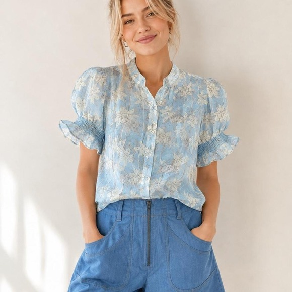 Gigio Pants - Boutique Blue High Waist shorts  medium NWT I-11 NEW